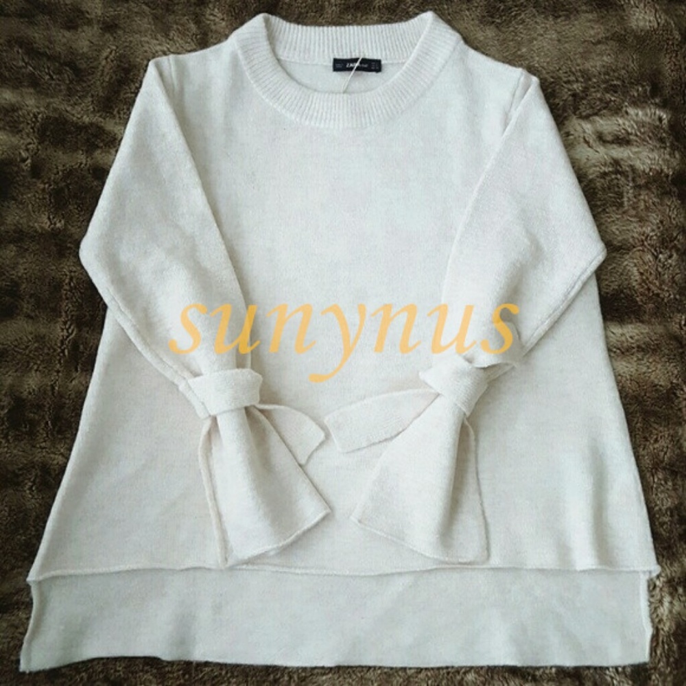 Zara Tie Sleeves Sweater - Picture 6 of 6